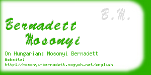 bernadett mosonyi business card